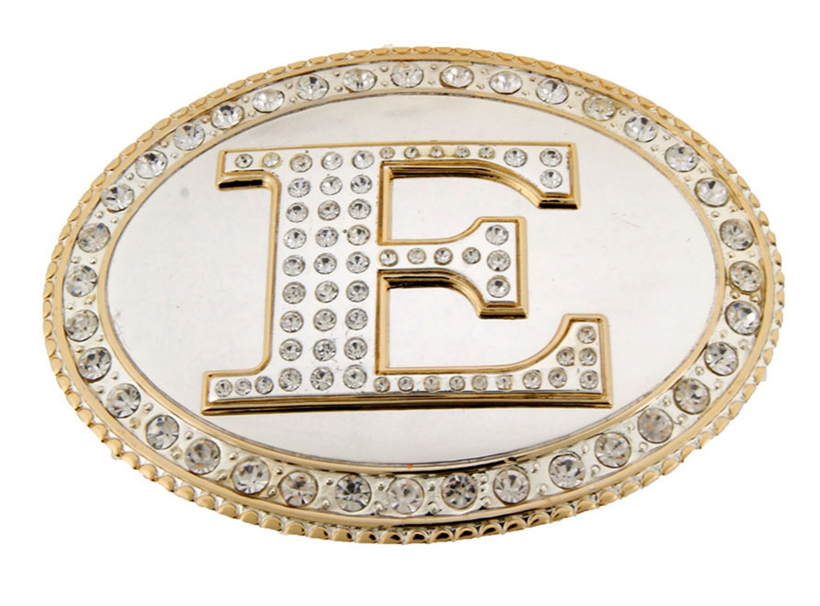 Western Initial Belt Buckle New Men Women A-Z Letter Cowboy Cowgirl Bling Gold