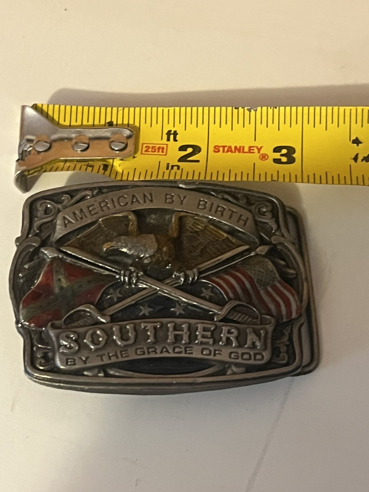 Mens belt Buckle bergamot Works 1986 Cowboy Western Southern By Grace Of God US