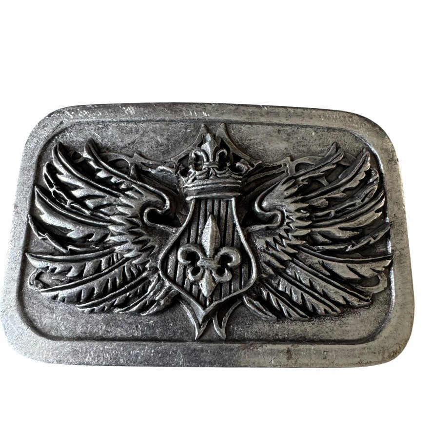 English Laundry Mens Belt Buckle Signed Christopher Wicks 925 Silver Plated wing