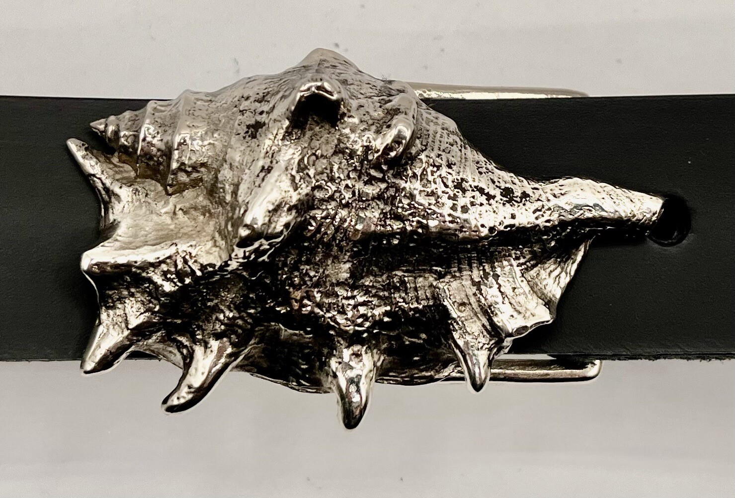 Rare ! Handmade Spider Conch Belt Buckle Created By Bernard Kelly. Beach