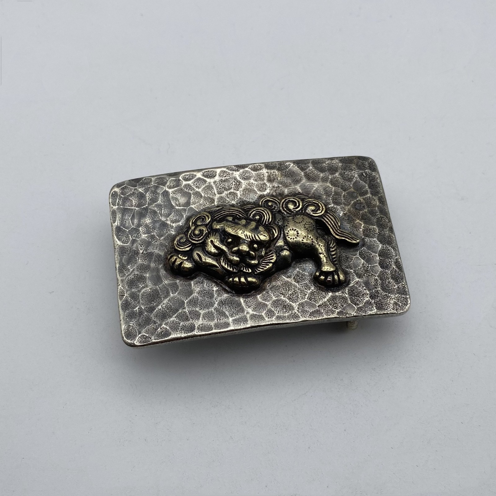 Vintage Old Silver Buckle,Mythology Kirin- Auspicious Beast,Belt Hardwares