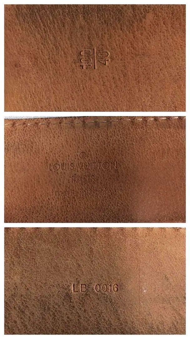 Louis Vuitton Pre-Owned Damier Sainteur Belt Gold 95Cm 5