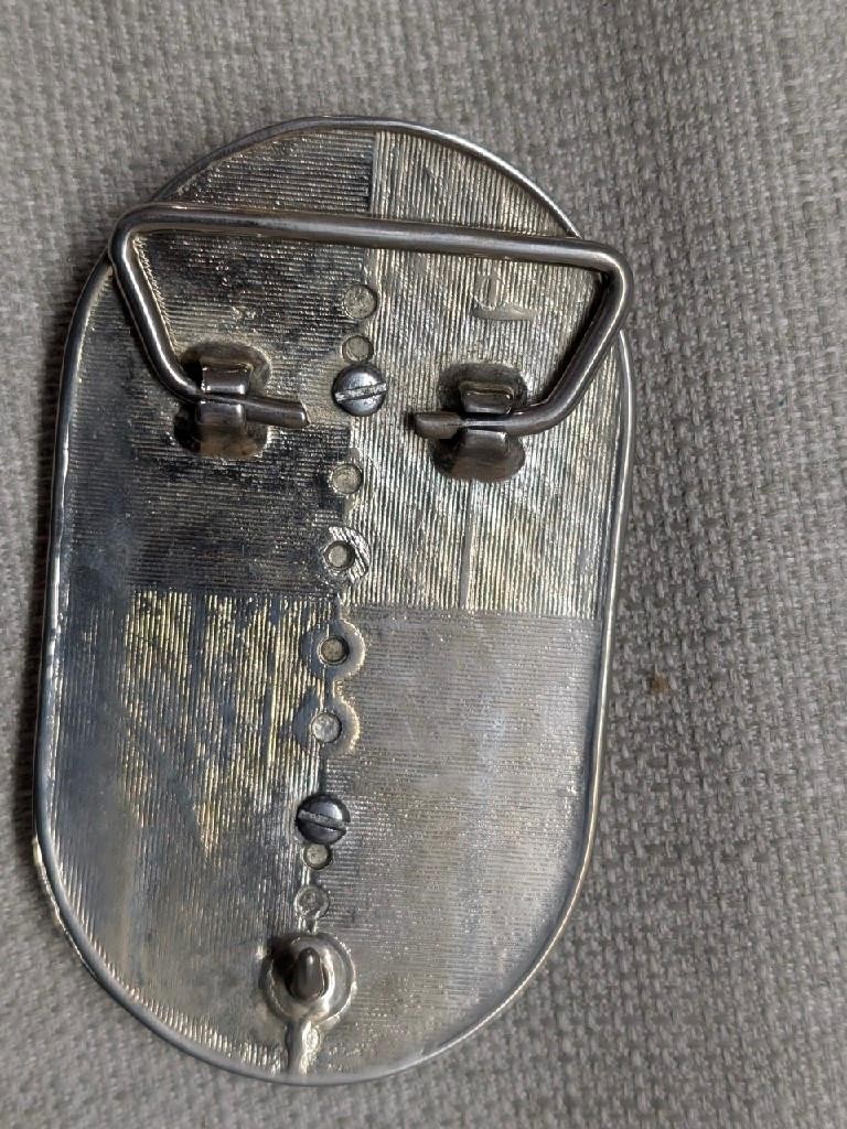 vintage WESTERN buckle belt AGATE hand polished stone COWBOY gemstone ROCK