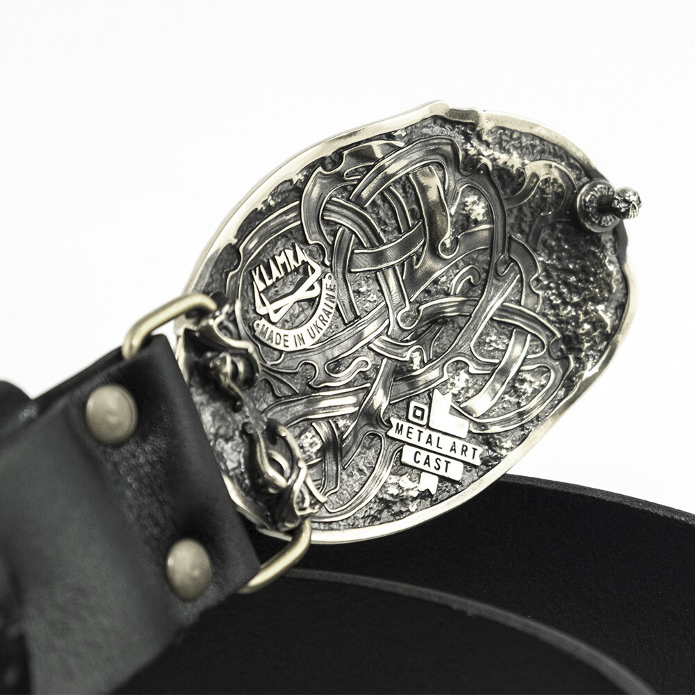 Viking warship Drakkar german silver buckle, Scandinavian Nordic Celtic warrior