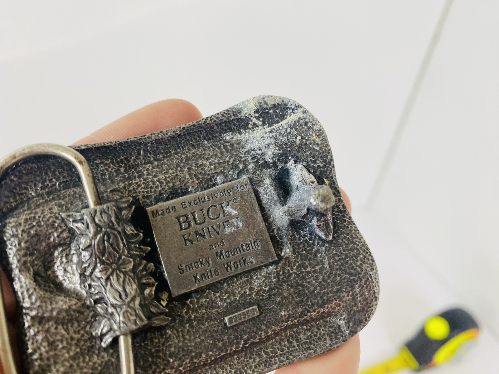 Buck Knives Metal Belt Buckle, Four Generations of Knife Makers