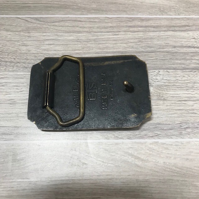 Vintage 1978 Solid Brass BTS Belt Buckle Ducks/Geese Made In USA