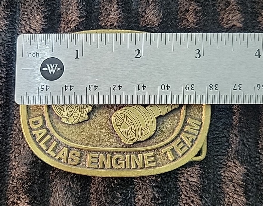 Ryder Airline Services Jet Engine Team Dallas TX Belt Buckle Aviation CD Hit USA