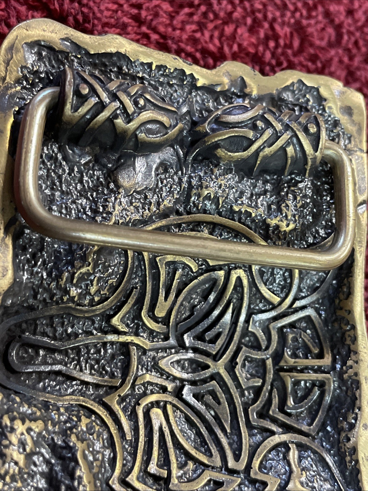 Belt buckle « Fenrir Wolf », Animal Brass belt buckle; Werewolf belt buckle