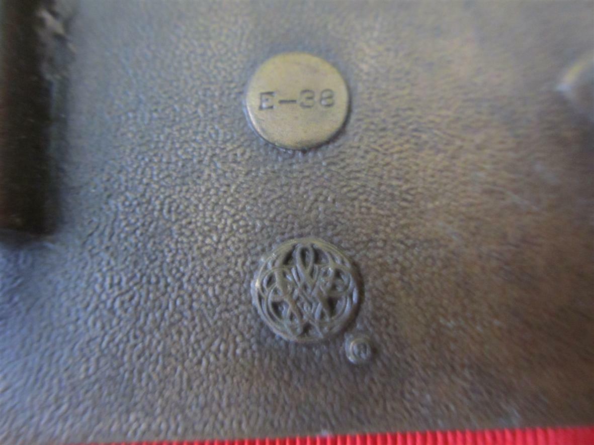 brass belt buckle fits under 2&Prime; belt car vintage model rectangle 3 5/8 « w 2 1/4 »
