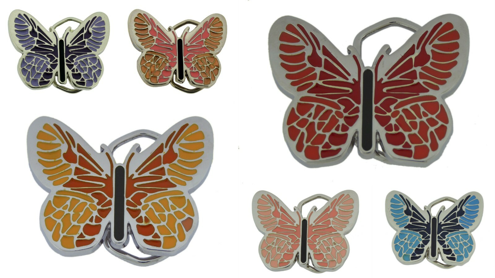 belt buckles lot 6 pieces Collection High Quality Butterfly for 1.25&Prime; Inch Belts