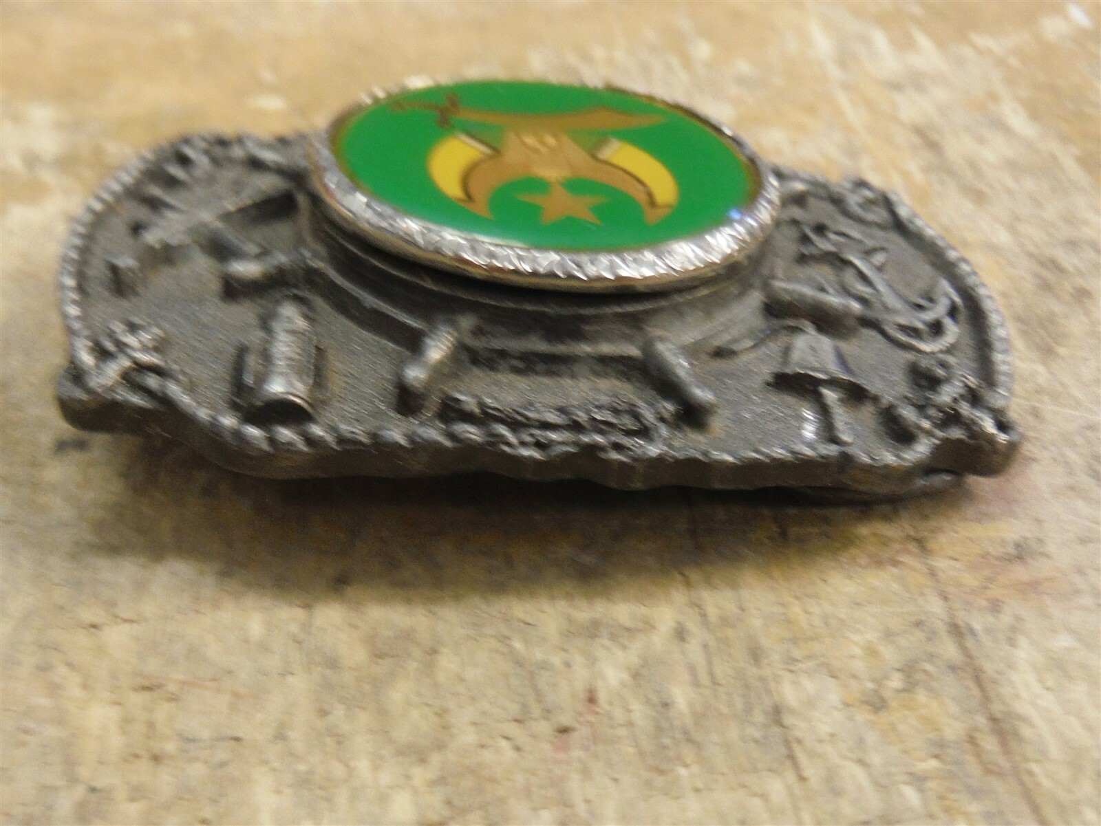 Tanside DD151 • Egyptian Shriners Belt Buckle 3 3/8&Prime; X 2 1/2&Prime; FREE SHIP d55