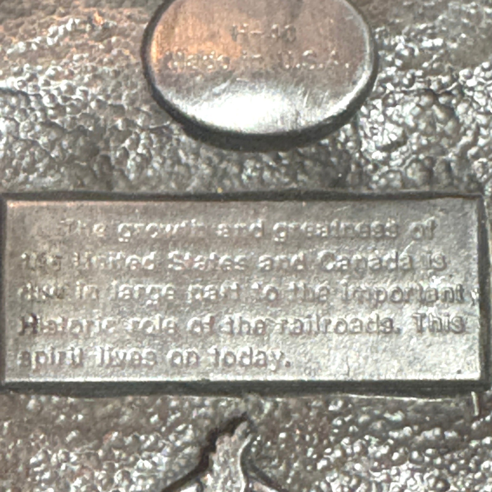 Vintage Western Train Buckle Metal American Railroad Steam Engine Sisskiyou 1986