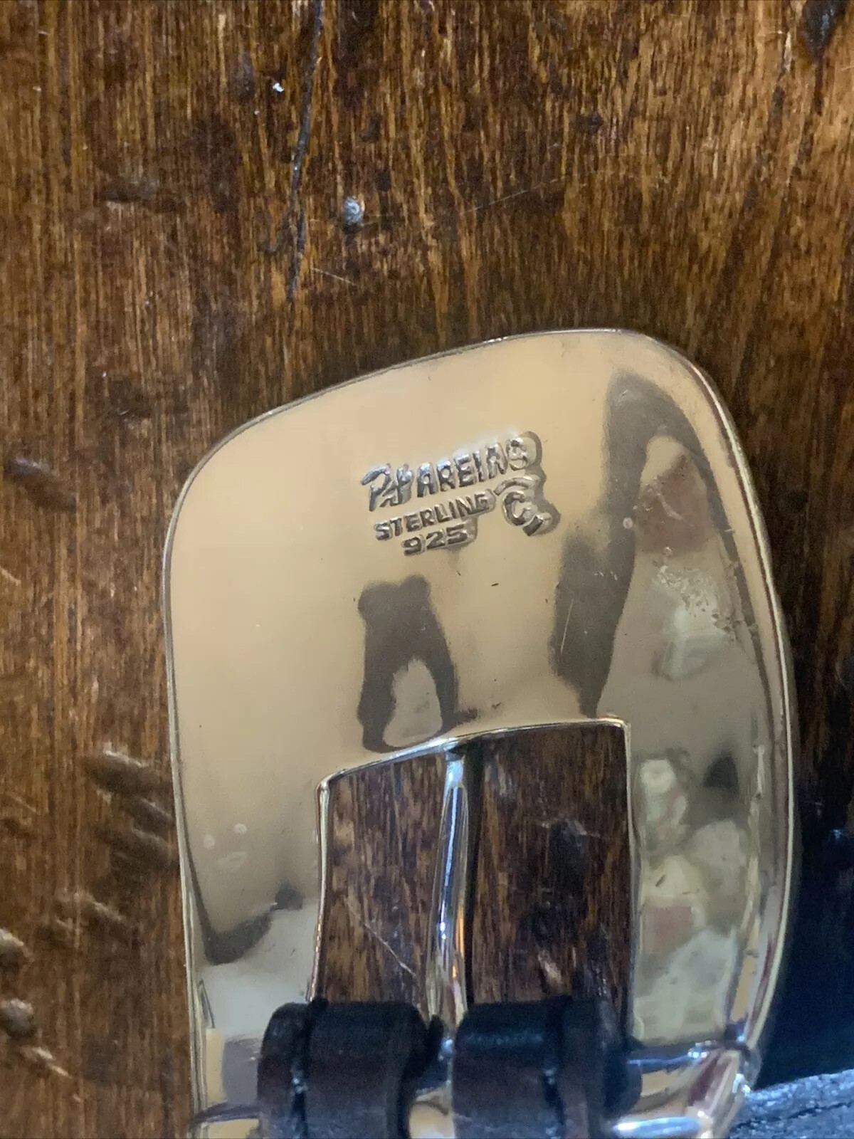 Pat Areias, James Reid Dgn Sterling Silver Belt Buckle 37-41-1.3/8”🦬✅