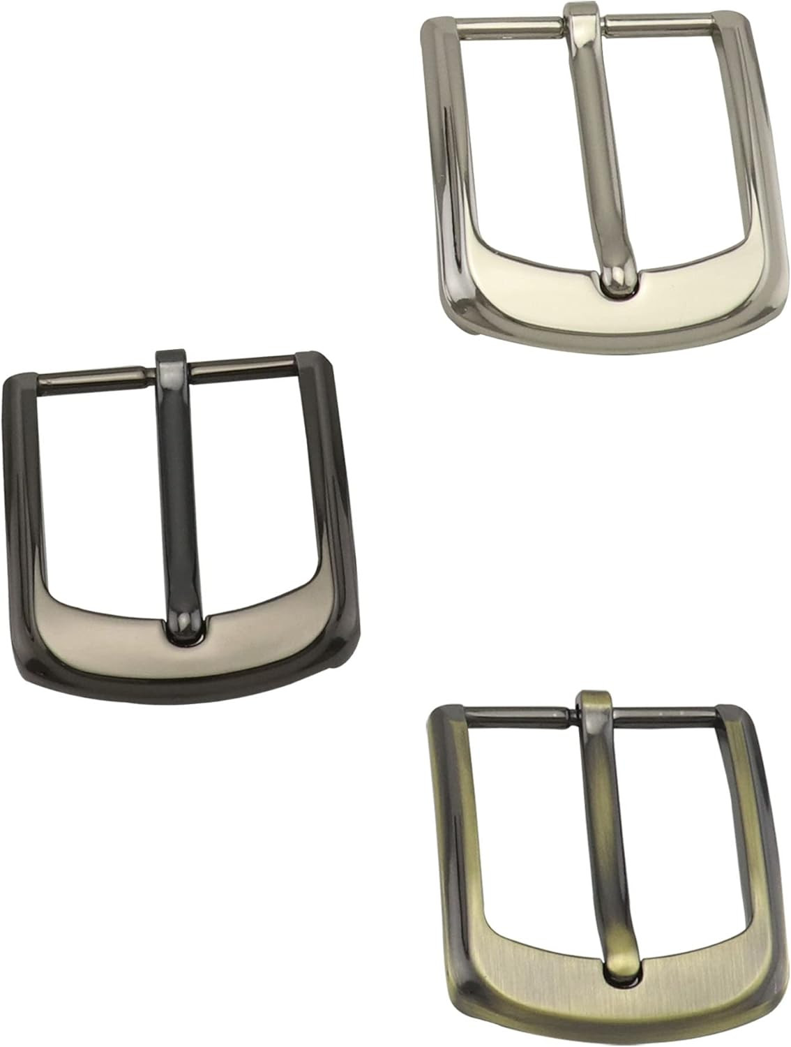 3 Pack Hebillas Clasicas Metal 38-40MM Reemplazo Cinturon Un Solo Pin Hombres
