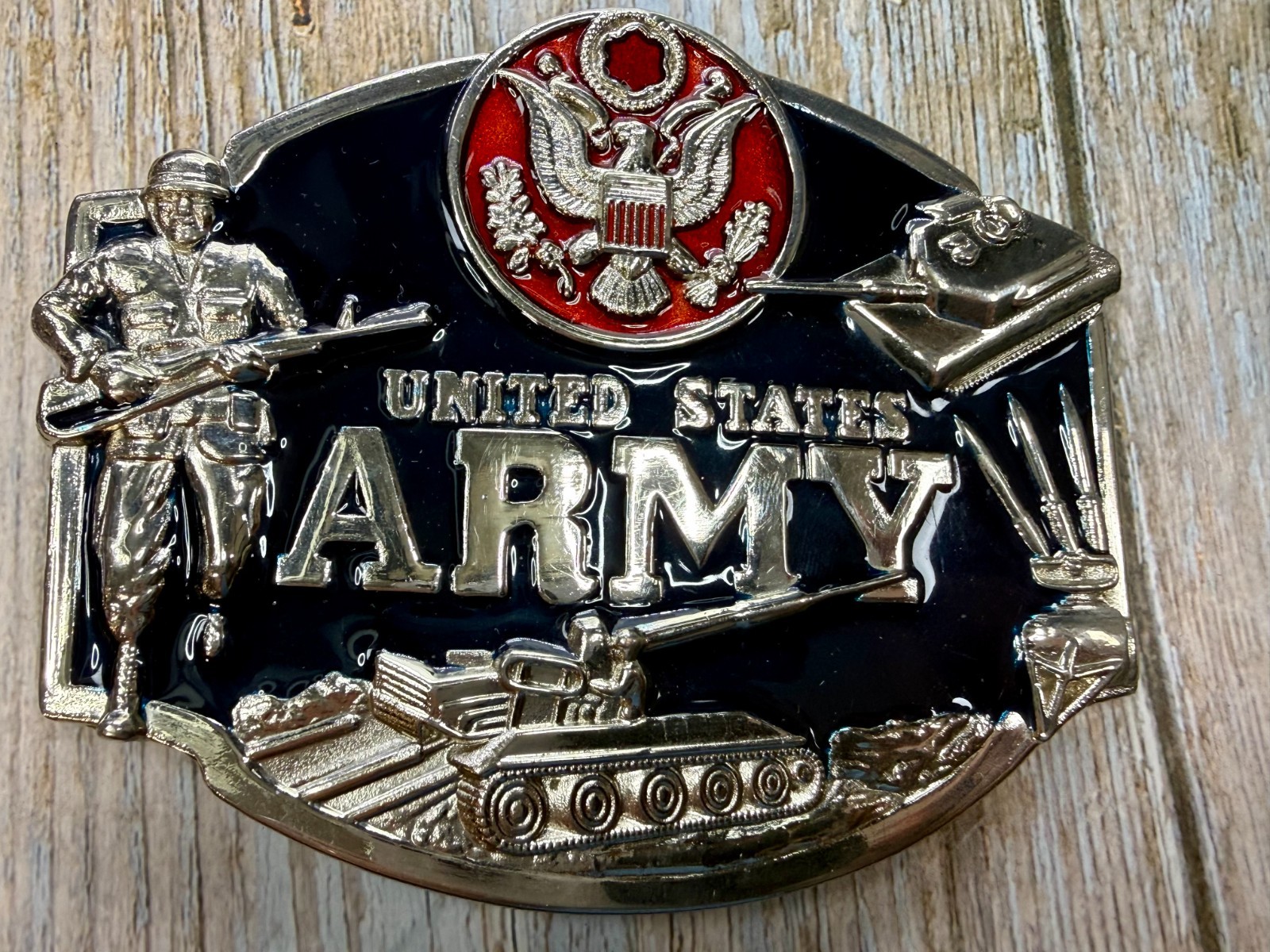 United States Army Military Soldier Veteran Commemorative Belt Buckle