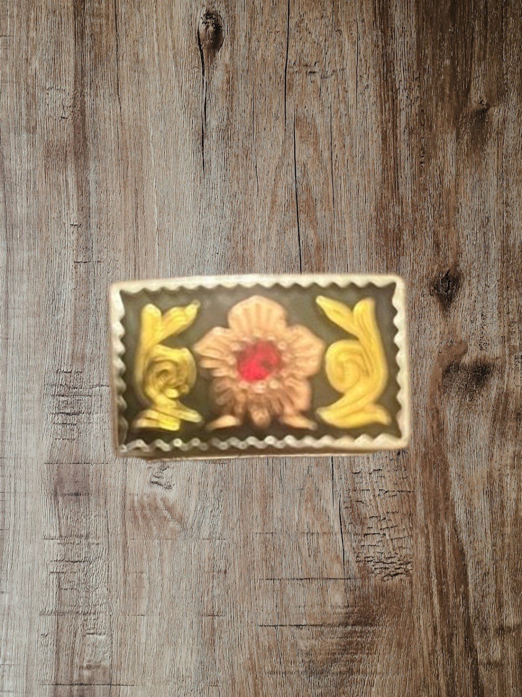 Tandy Leather Western 3/4” Two Tone Belt Buckle W-Crystals