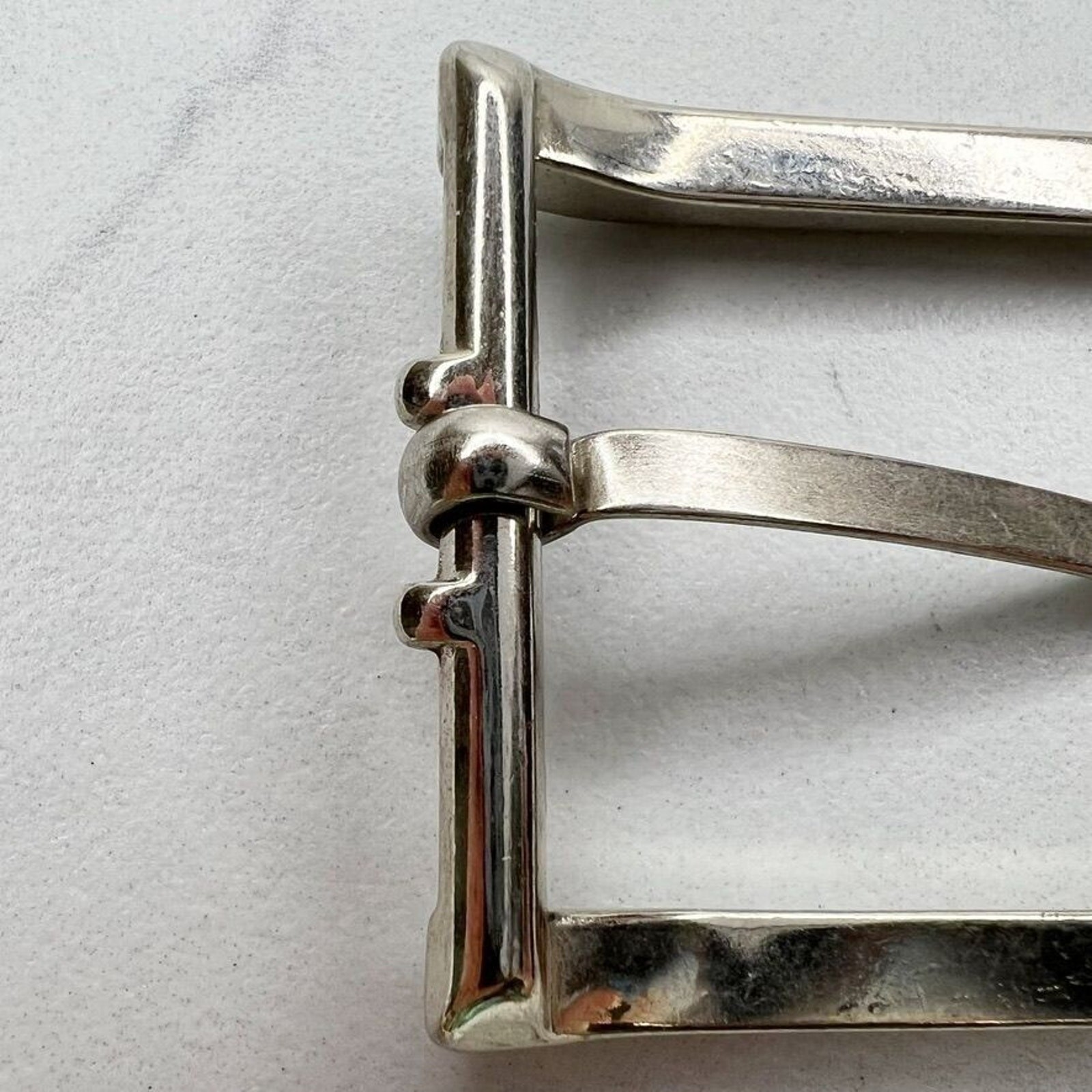 Square Silver Tone Simple Basic Belt Buckle