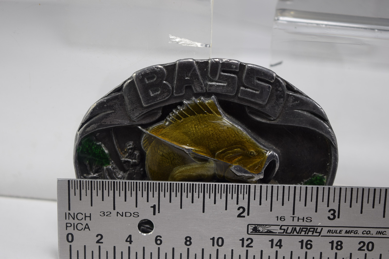 Siskiyou Bass Fishing Enamel & Metal Belt Buckle F-40
