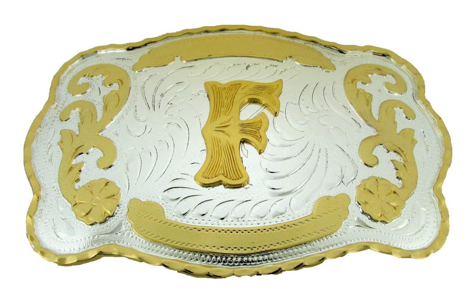 Initial Letter Gold Silver A-Z Belt Buckles Women Farm New Western Cowboy Rodeo