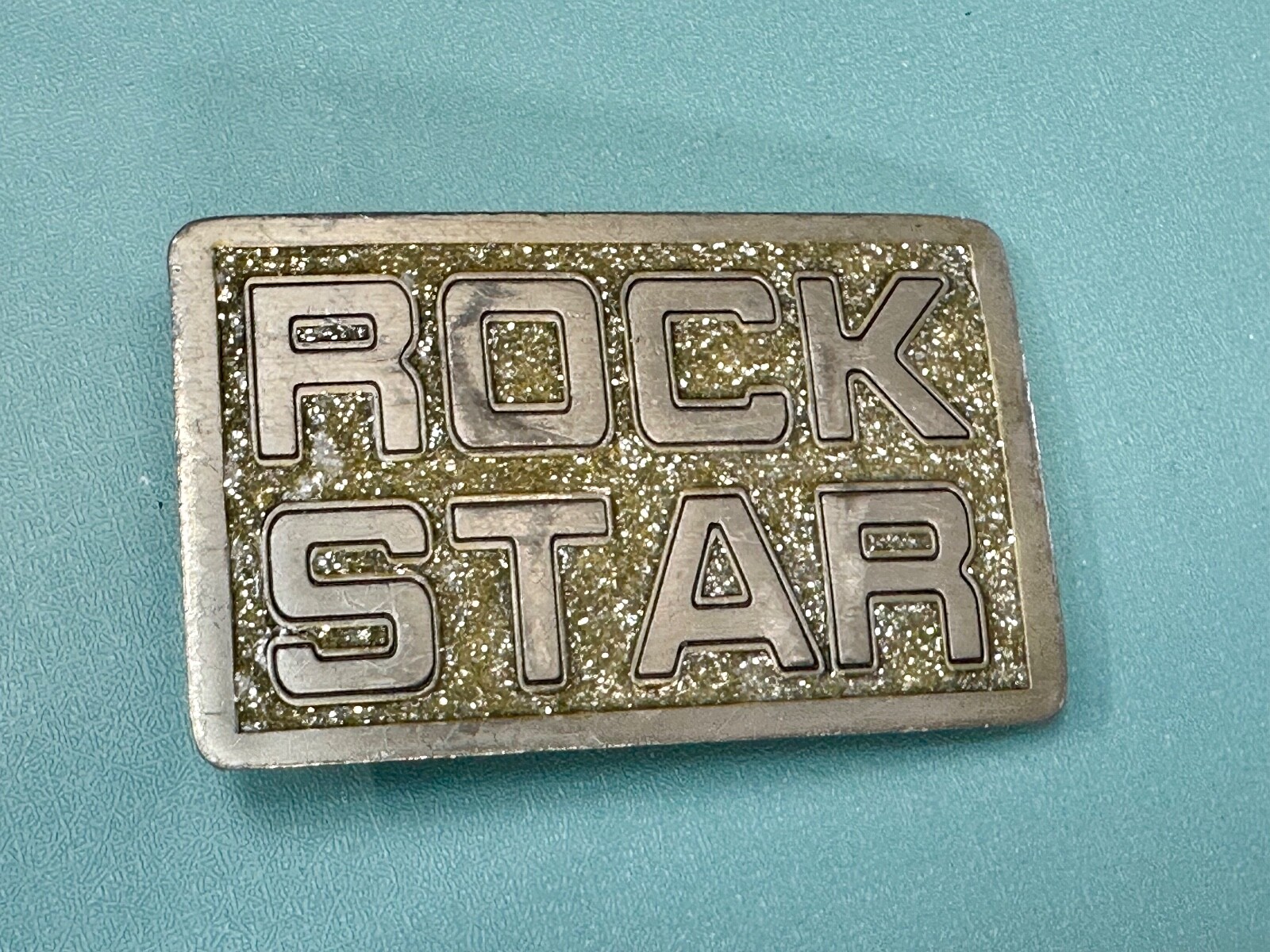 Rock Star 2001 Great American Products Statement Novelty Vintage Belt Buckle