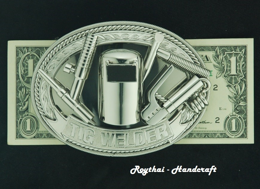 (8X11 cm) MADE BY ORDER MEN BELT BUCKLE HANDMADE STAINLESS STEEL TIG WELDER 1