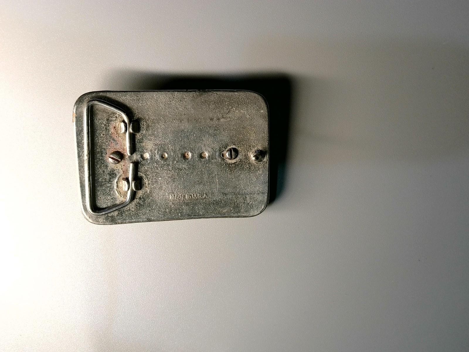 Vintage Masonic Silver Tone Belt Buckle with Eagle & Emblem