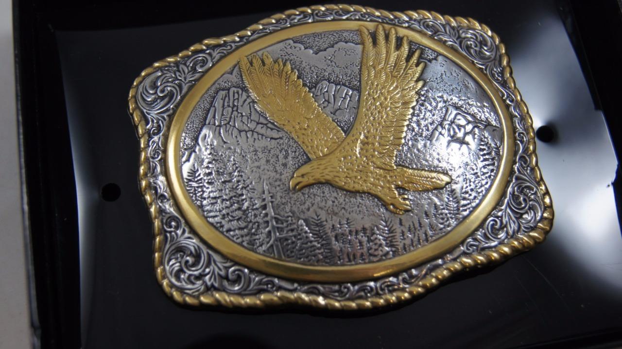 CRUMRINE Gold and Silver Tone Eagle Buckle 38046