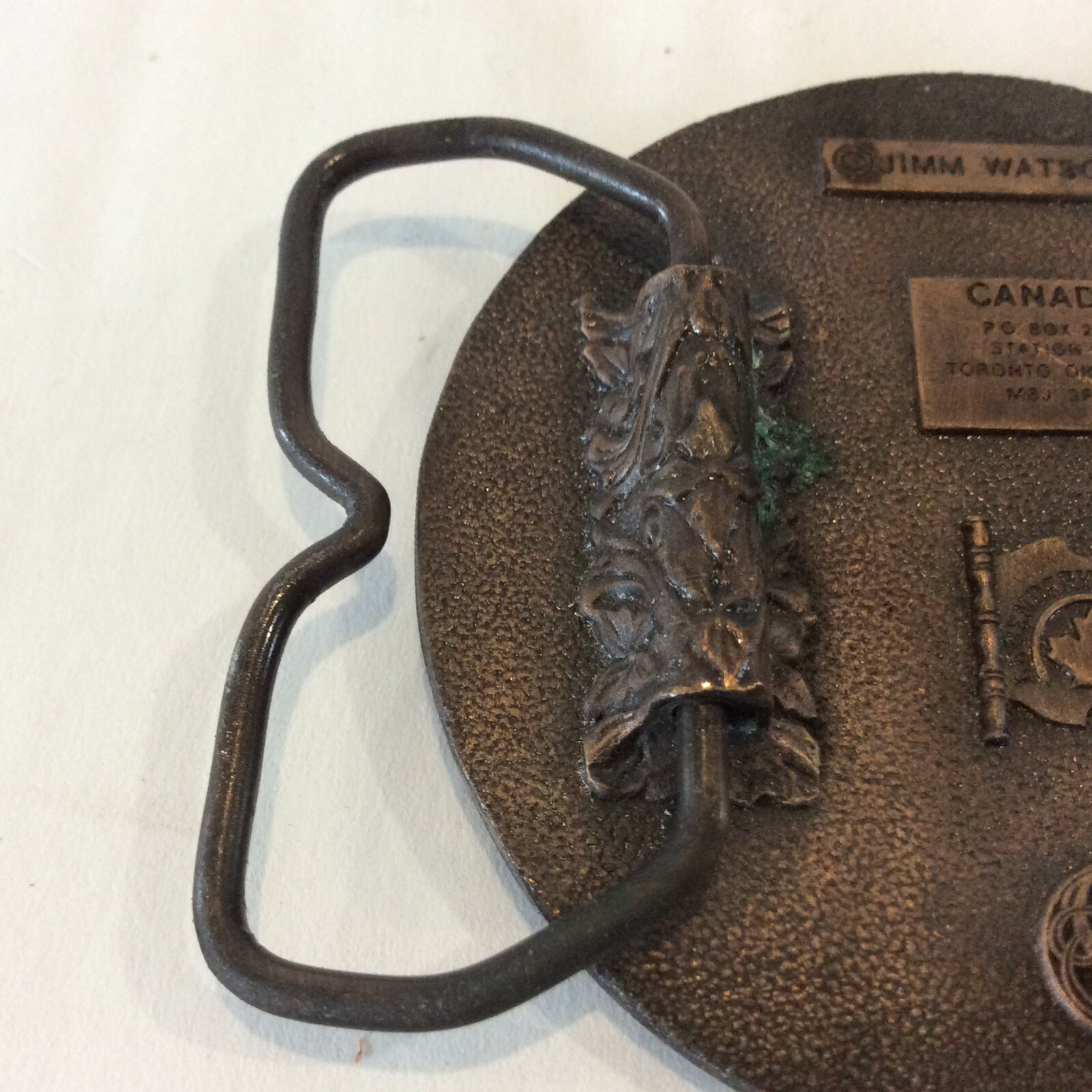 Vintage 1977 Algoma Central Railway Canada Jim Watson Belt Buckle RARE