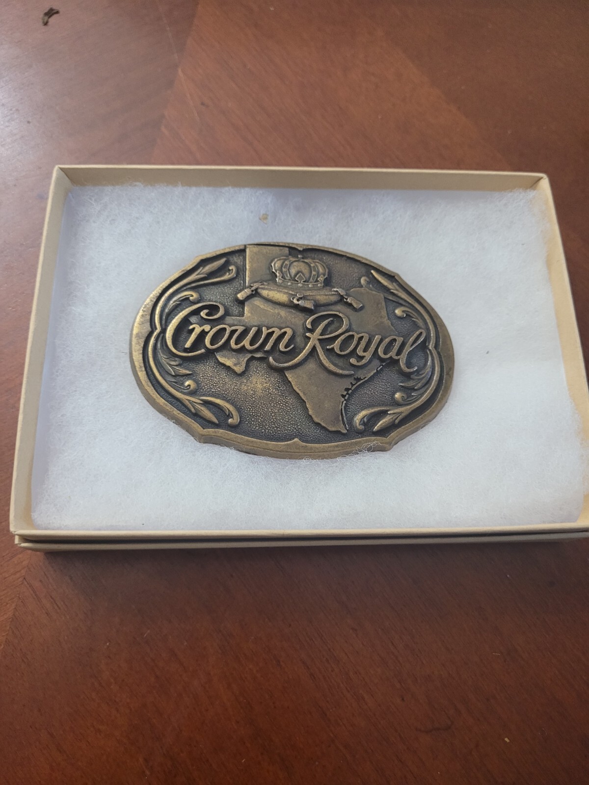 Vintage Bronze Crown Royal Belt Buckle