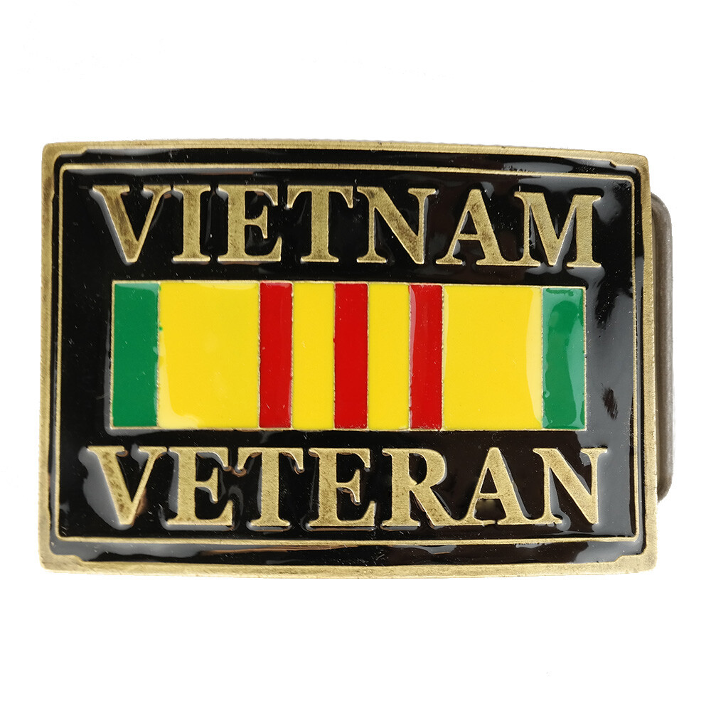 Made in USA, Vietnam War Veteran Metal Belt Buckle – FREE SHIPPING