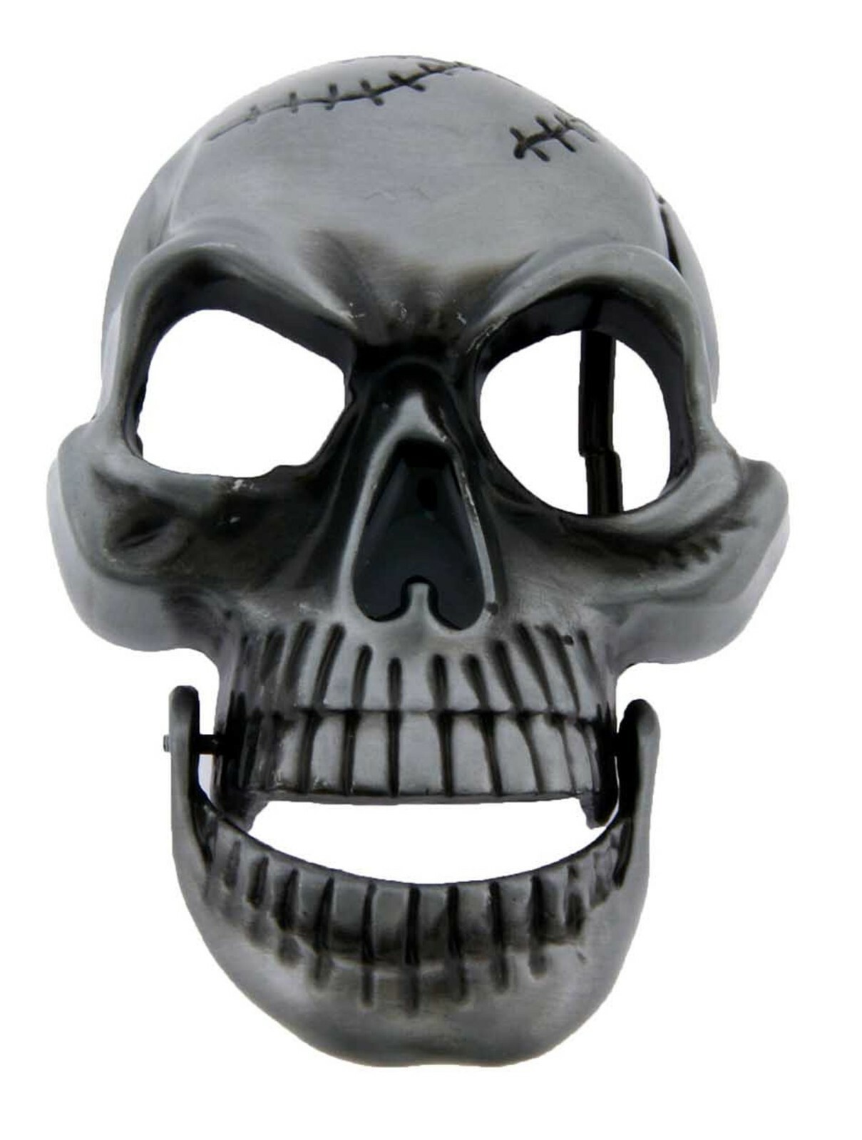 Skull Belt Buckle Pirate Crossbones Silver Metal Fashion Costume Halloween Mens