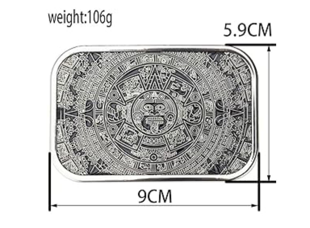 New Aztec Mayan calendar silver mens women&rsquo;s belt buckle