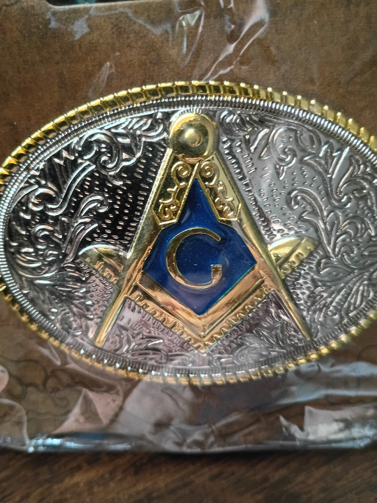 Masonic, Mason, Blue Lodge, Fraternal flashy western metal belt Buckle, New! #2
