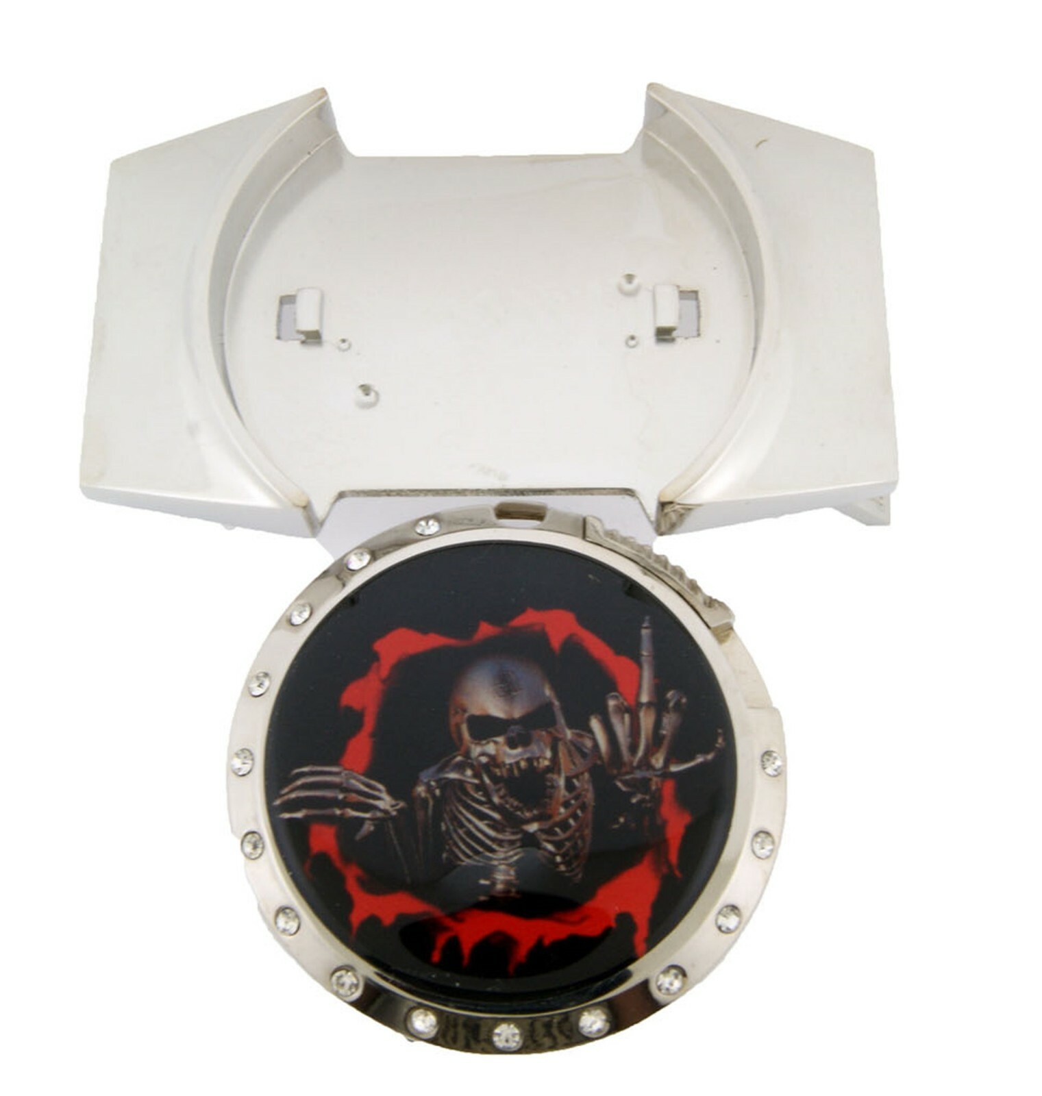 Removable Lighters Belt Buckle Skull Skeleton Tattoo Gothic Tribal Multicolored