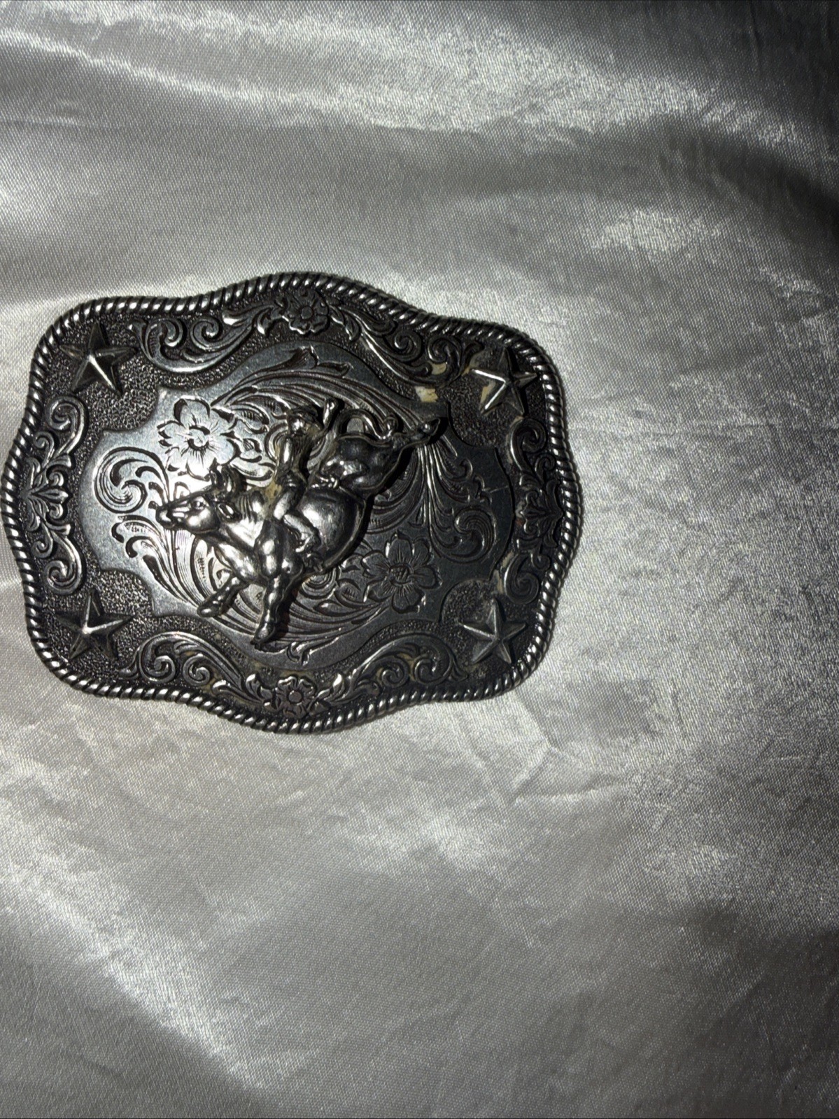 vintage NOCONA belt buckle RODEO metal steel WESTERN cowboy BULL RIDER
