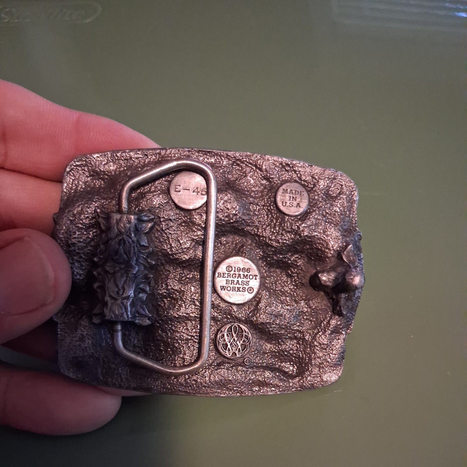 AMERICAN BY BIRTH SOUTHERN BY THE GRACE OF GOD Belt Buckle berganot made in usa