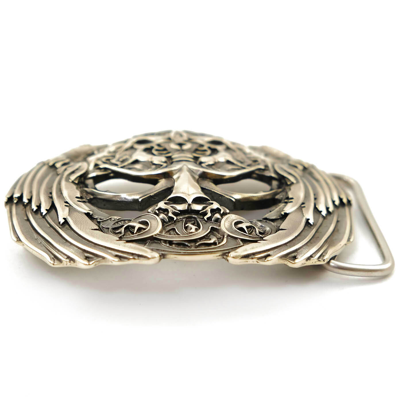 German silver belt buckle Yggdrasil, Norse mythology, Scandinavian tree of life