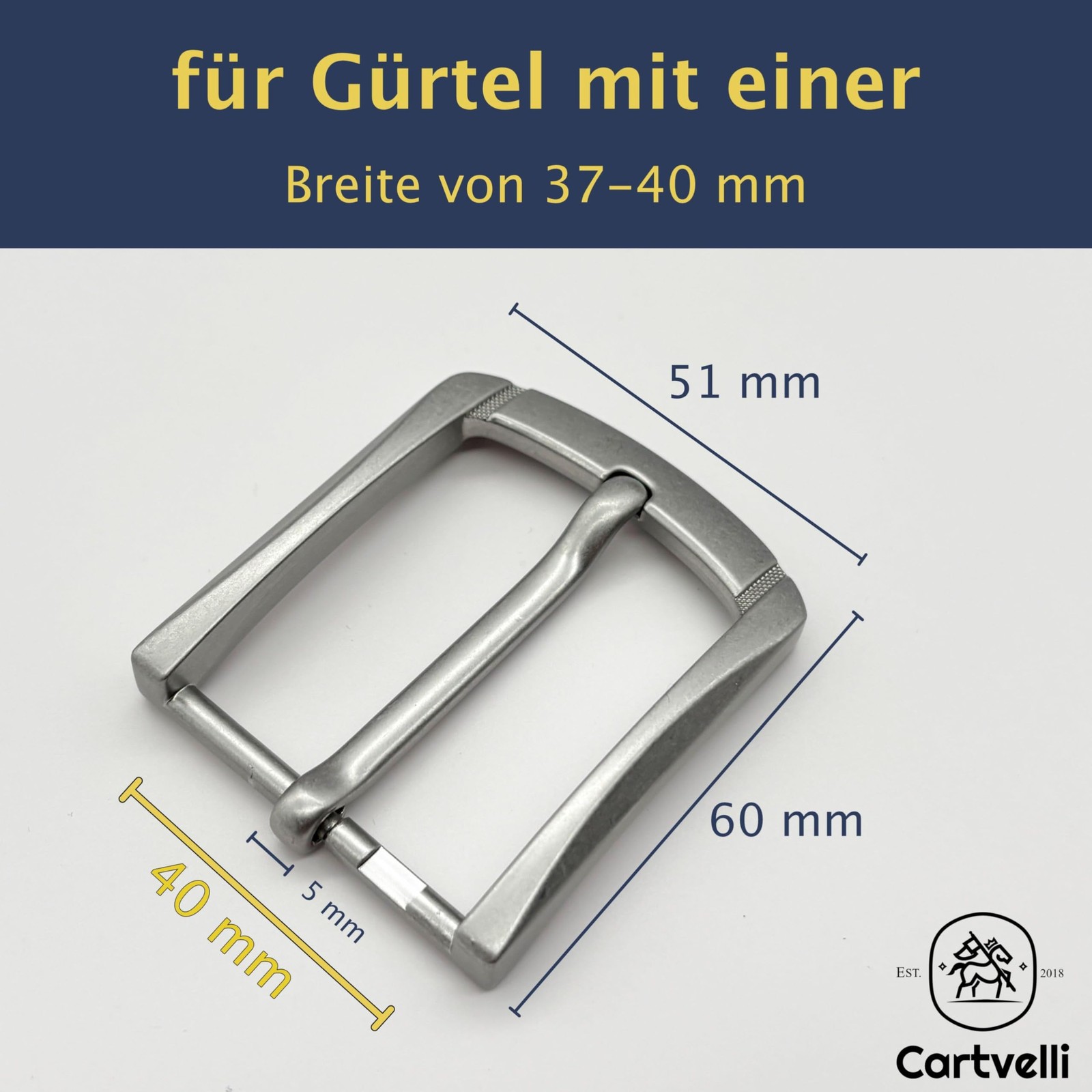 Premium Belt Buckle Men&rsquo;s 40mm Wide Silver Vintage Belt Buckle for Belts…
