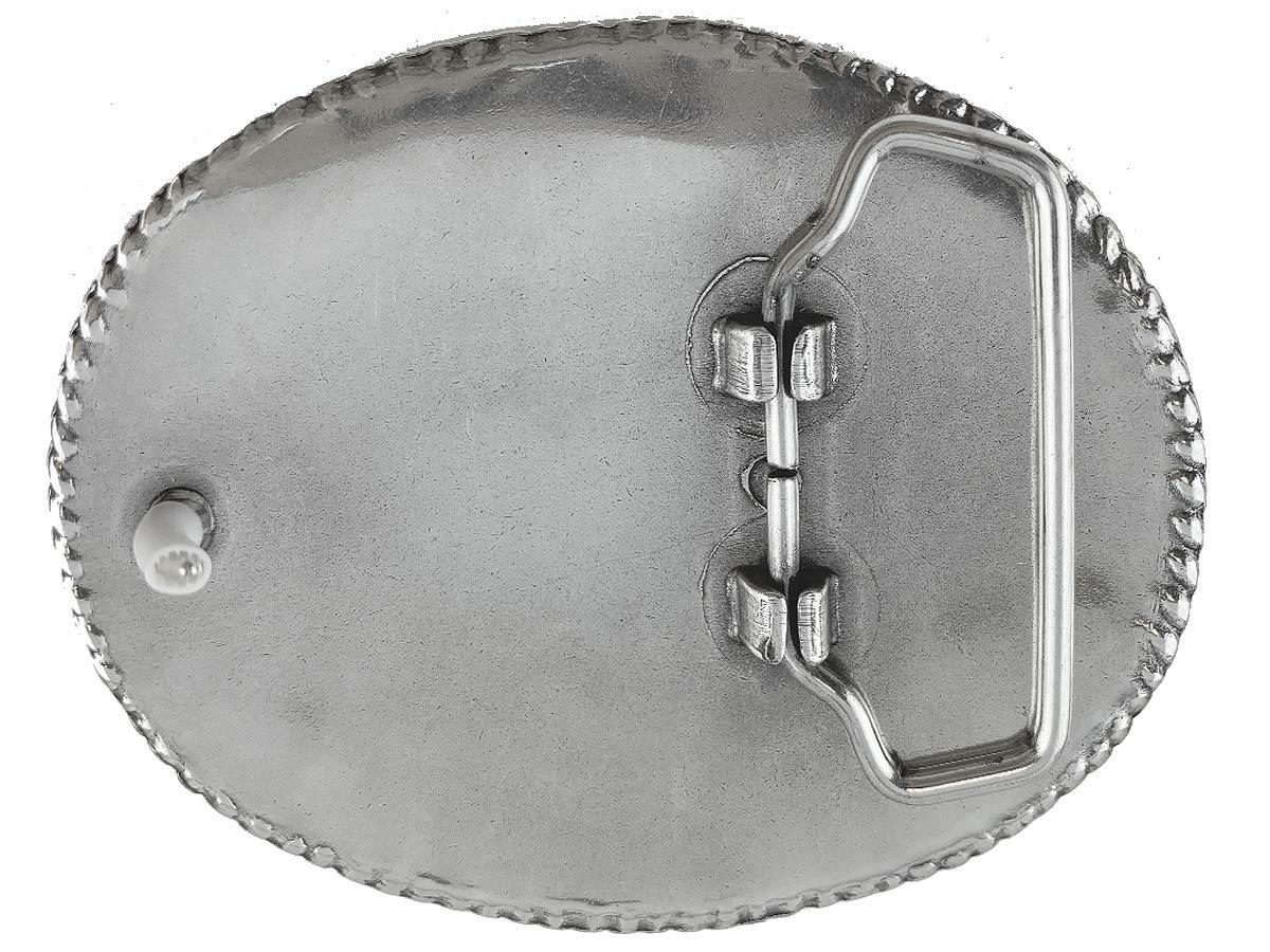 Dogs and Birds Hunting Trophy Western Style Silver and Gold Plate Belt Buckle