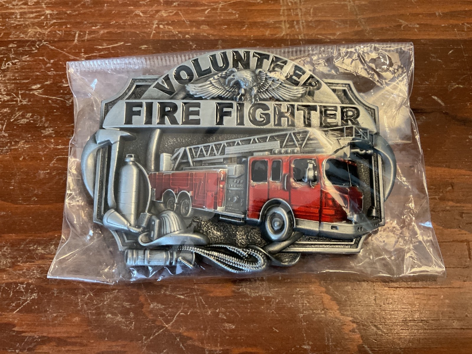 Volunteer Fire Fighter Firemen Belt Buckle Metal – New In Package