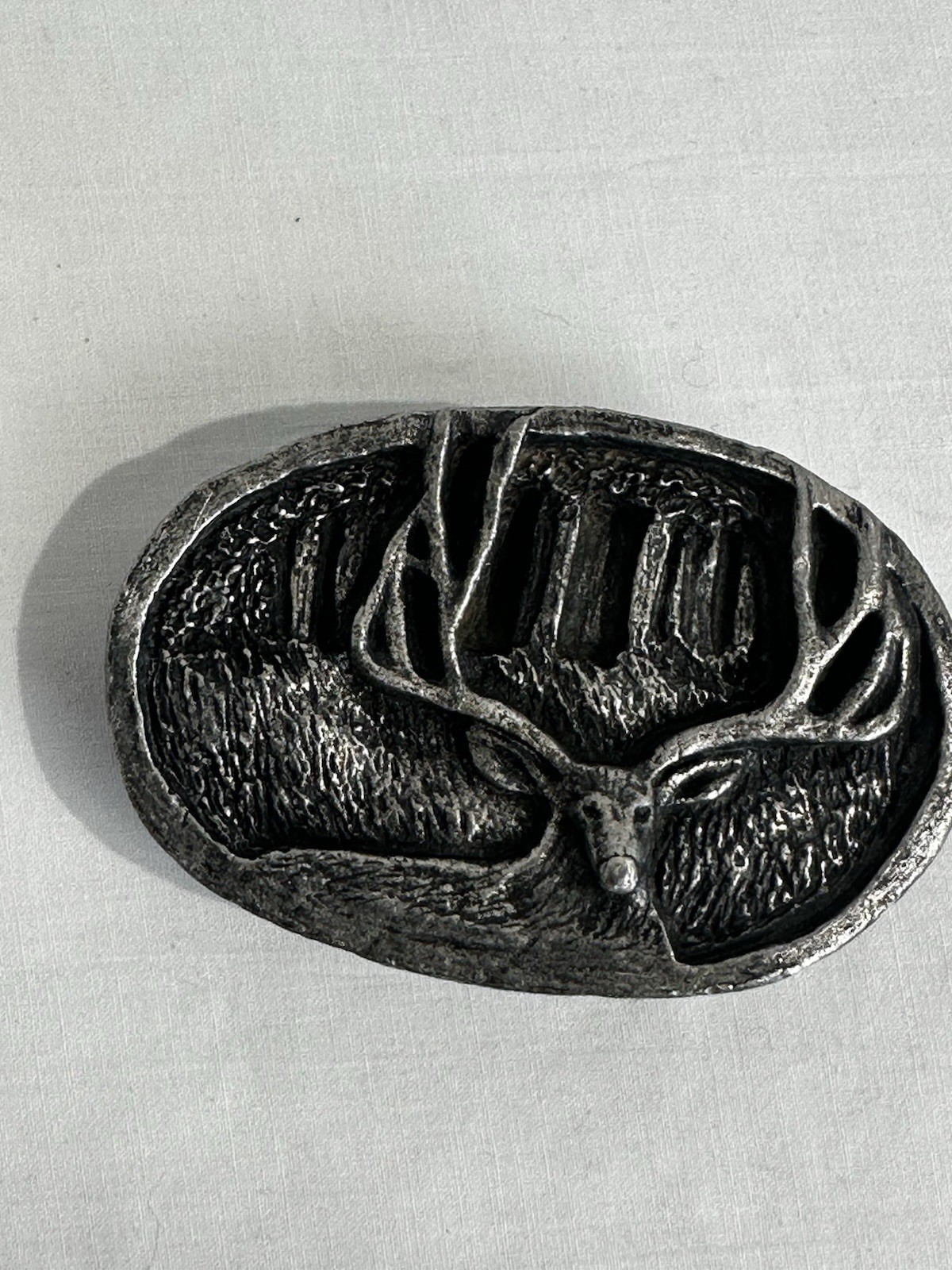Stetson 2003 Elk Buck Belt Buckle Rustic Western Hunting Lodge Aesthetic USA
