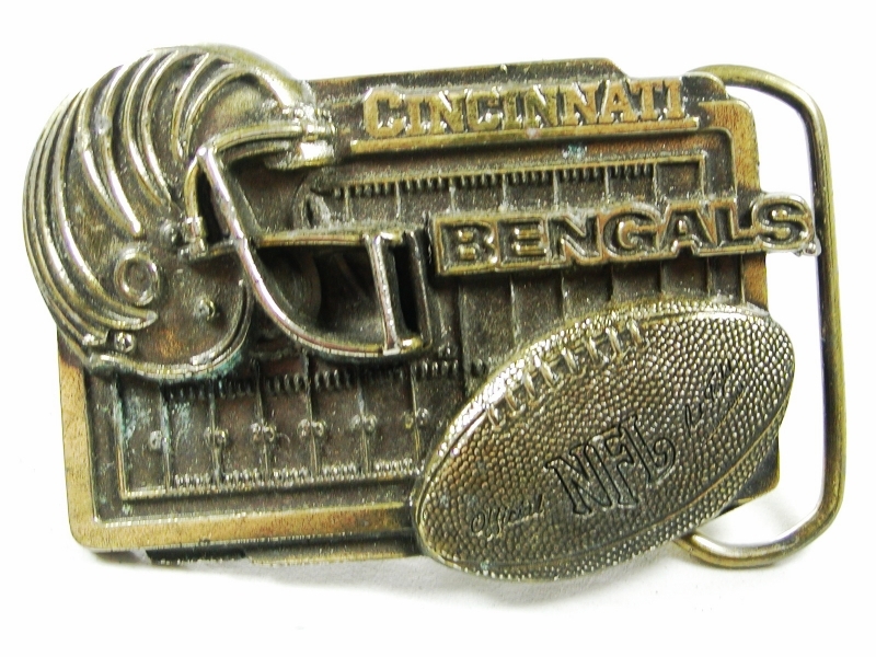 Ciincinnati Bengals NFL Officially Licensed Brass Belt Buckle USA 102115