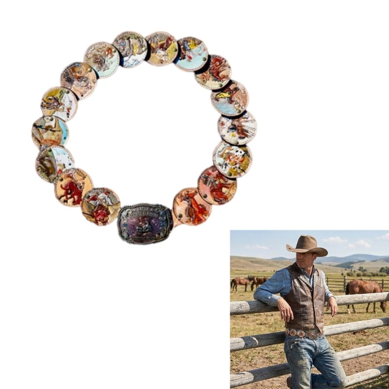 Unisex Cowboy Belt Decorative Metal Buckles Belt for Parties and Daily Fashion
