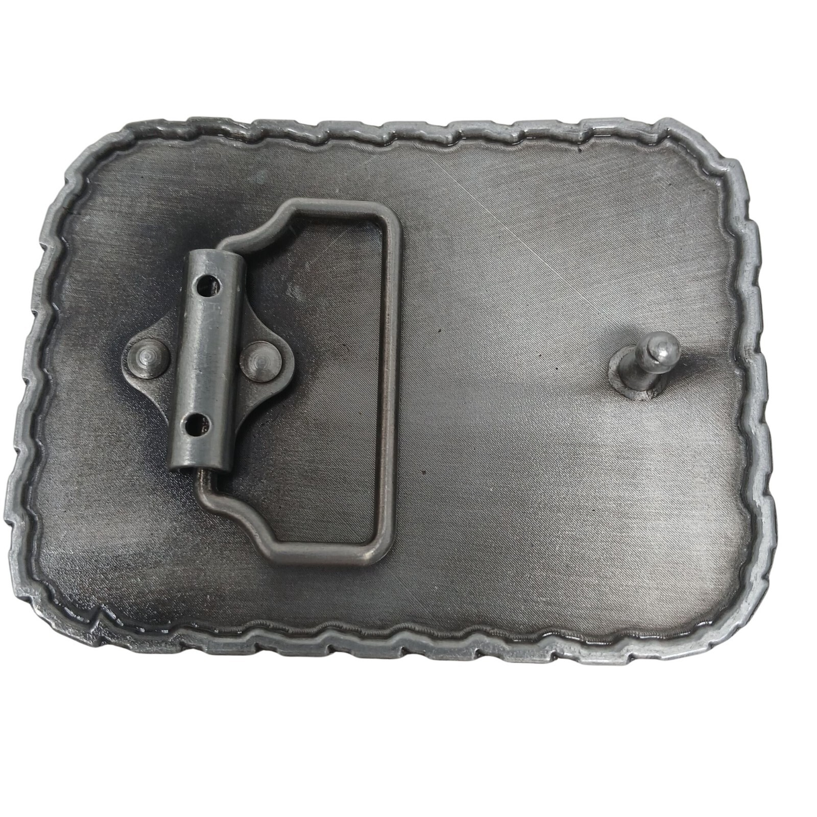 Dont Tread On Me Gun Belt Buckle 3.5 Inch Wide Pewter Tone Black Enamel #M-14