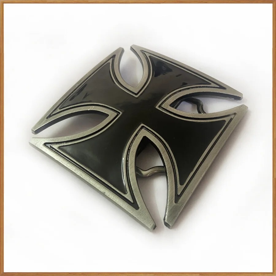 IRON CROSS BELT BUCKLE maltese cross chopper motorcycle outlaw biker buckle