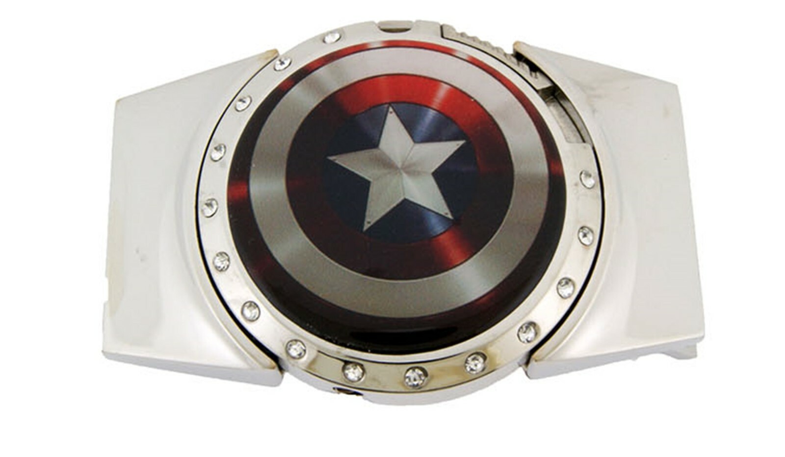 4 Pcs Belt Buckles Lot Vintage Belt Buckle w Lighter Batman Superman Captain USA