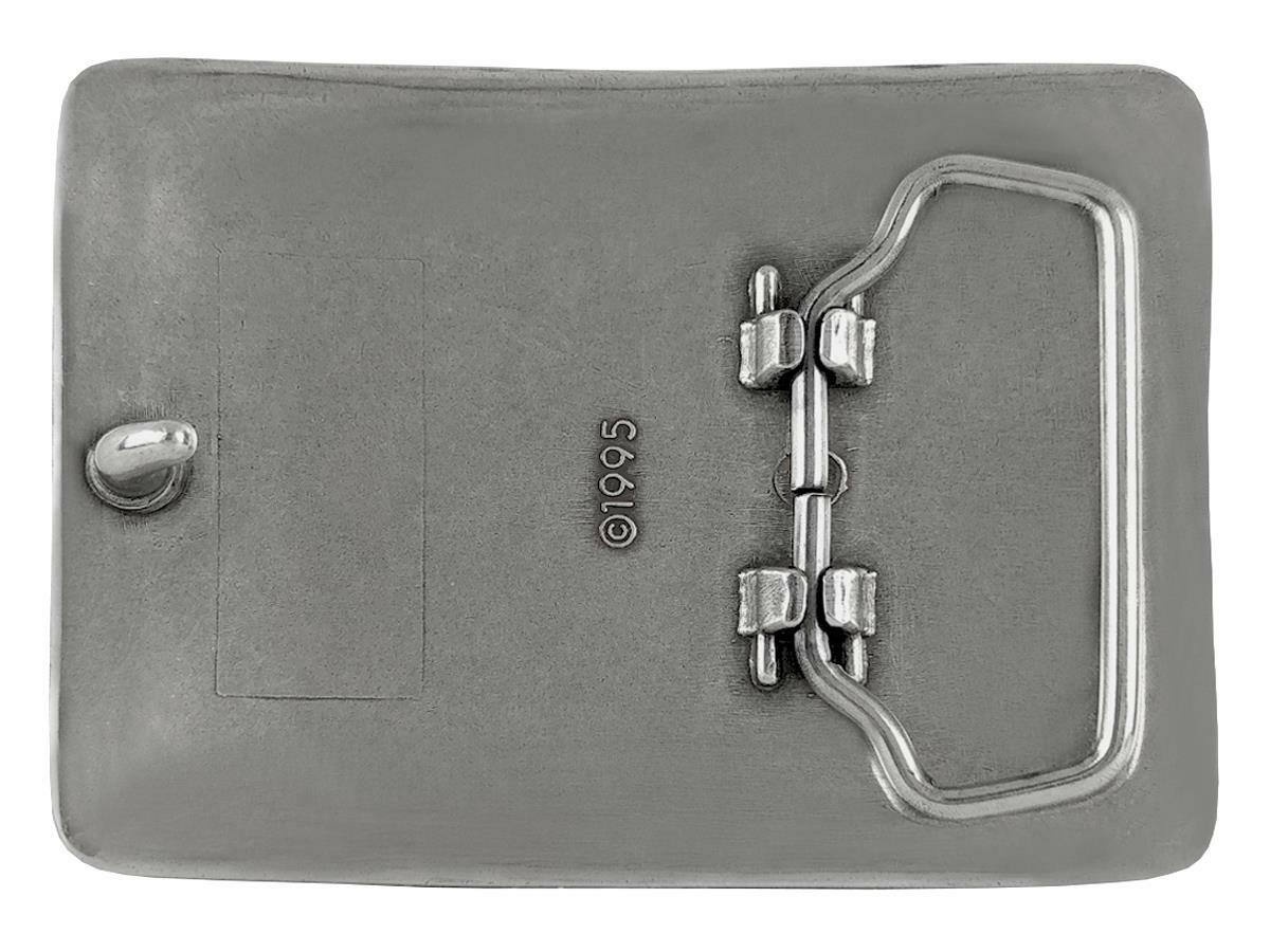 Western Floral Design Sterling Silver Plated Western Belt Buckle
