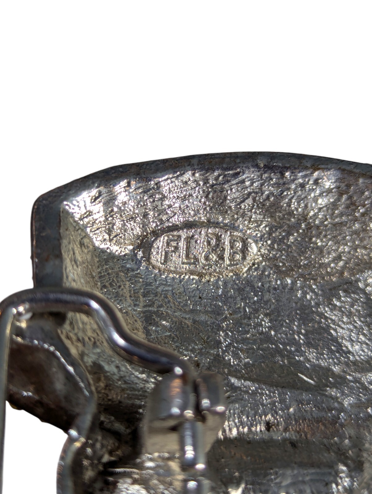 « FL&B » Scull Top Hat Belt Buckle Sliver Red Rhinestone