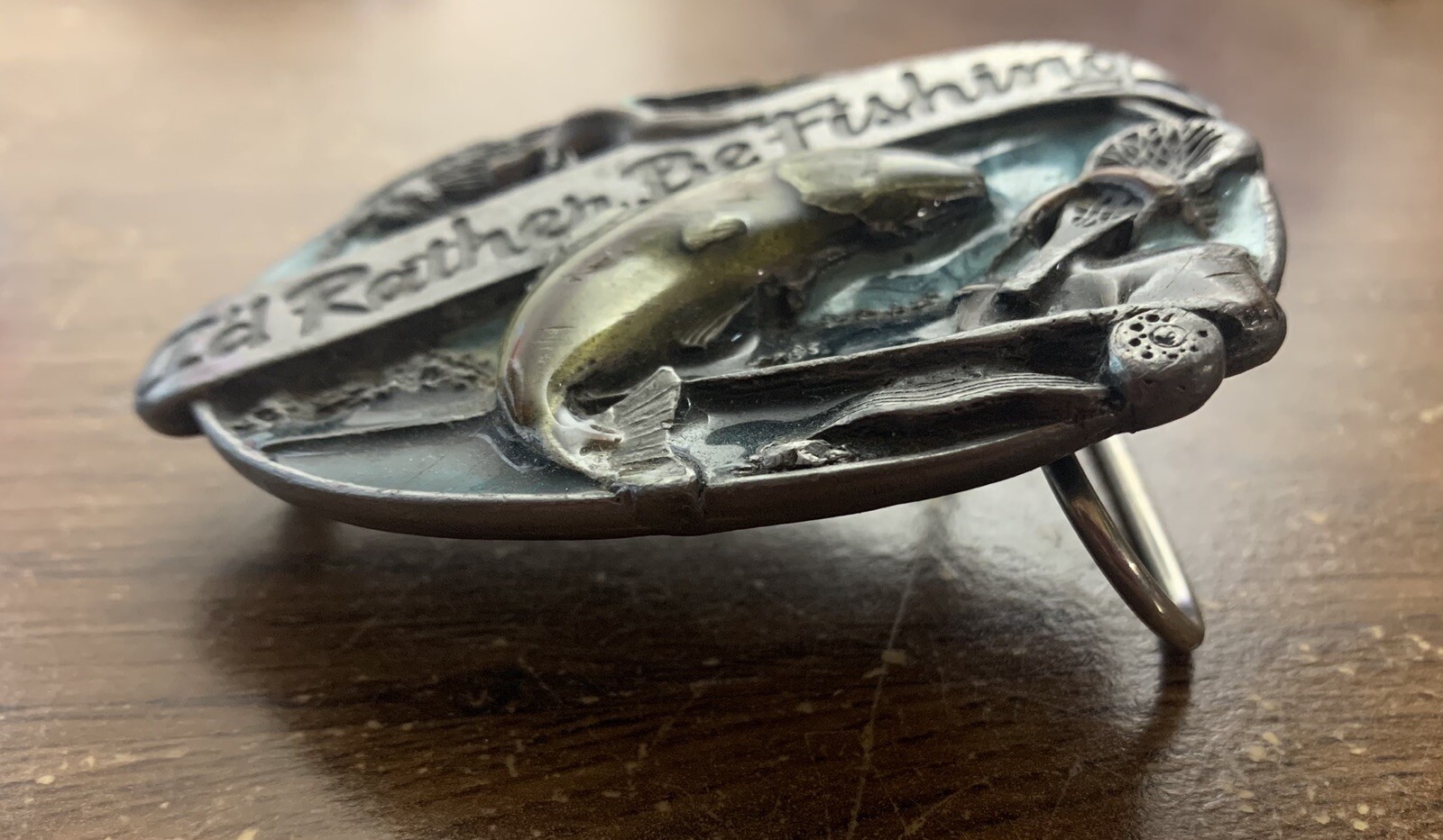 I&rsquo;d Rather Be Fishing Belt Buckle, Siskiyou Buckle Co Inc, Williams Oregon