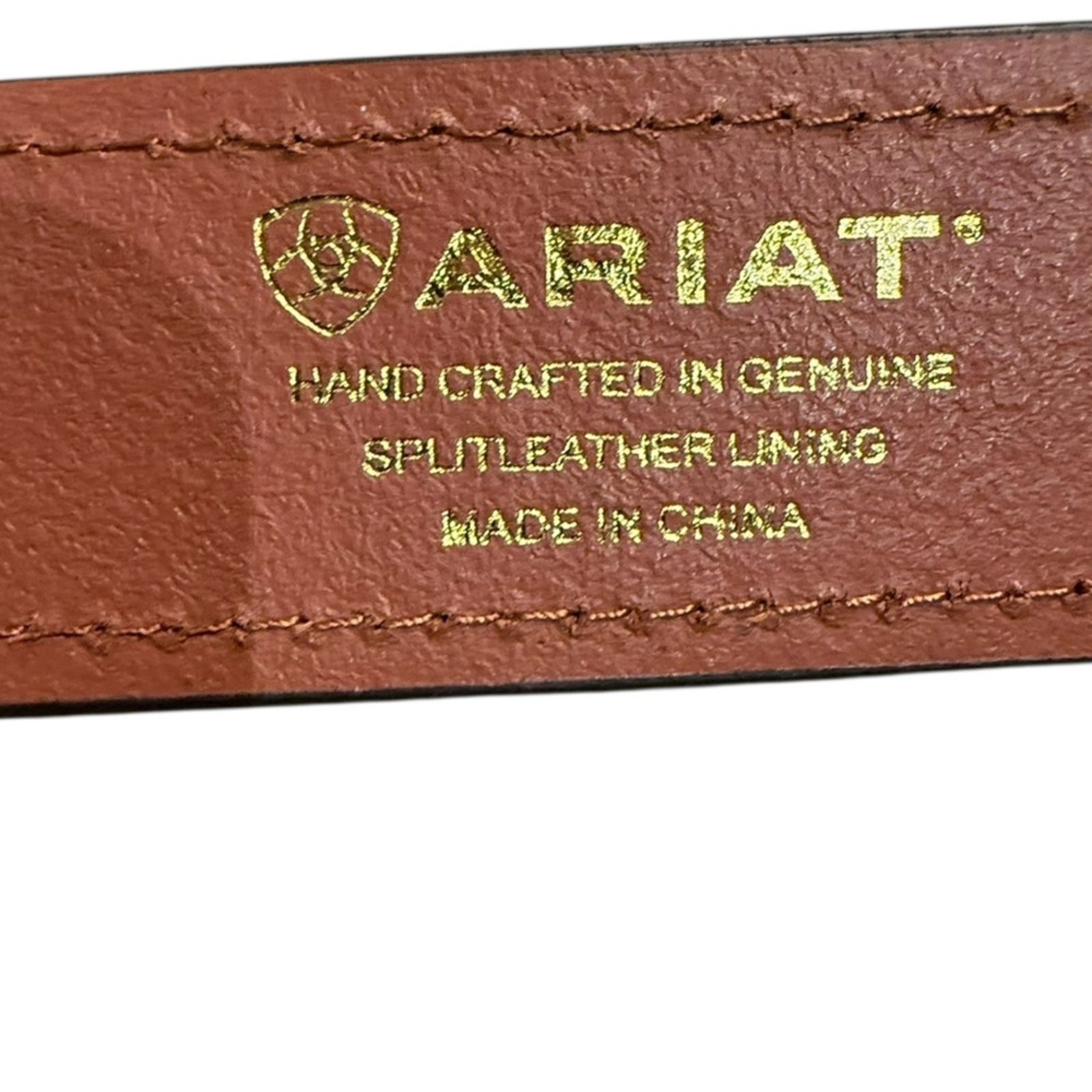 Ariat Men’s Size 36 Brown Tooled Leather Belt with Silver Buckle
